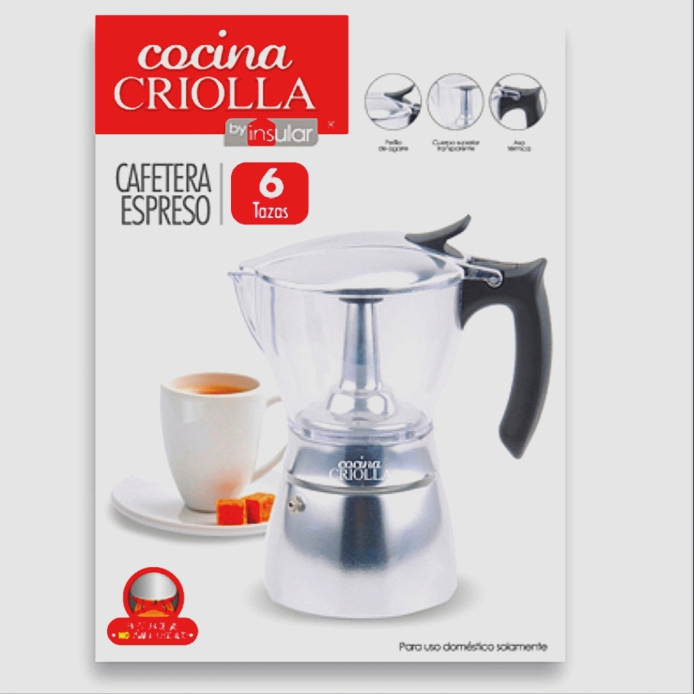 Espresso Coffee Maker 6 cups with FREE coffee cup